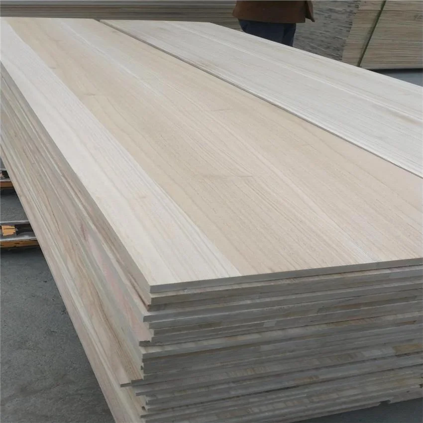 Finger Joint Solid HPL Solid Plywood Edge Glued Blockboard Chinese Paulownia Wood Boards for Furniture Jointed Wood