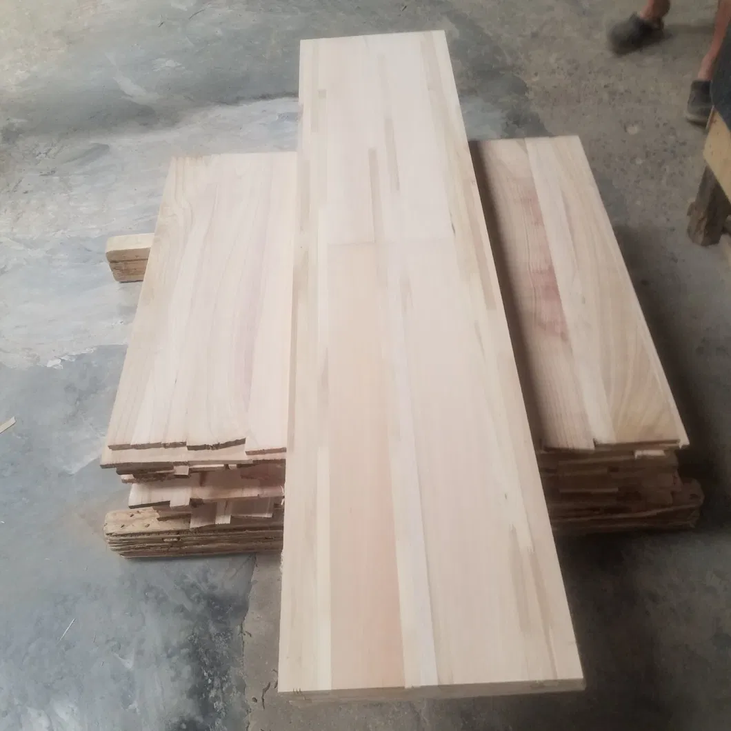 Good Price Bleached Paulownia Finger Jointed Board for Making Cabinet